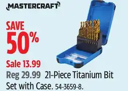 Canadian Tire Mastercraft 21-Piece Titanium Bit Set with Case offer