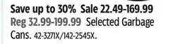 Canadian Tire Selected Garbage Cans offer
