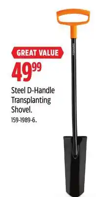 Canadian Tire Fiskars Steel D-Handle Transplanting Shovel offer