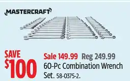 Canadian Tire Mastercraft 60-Pc Combination Wrench Set offer
