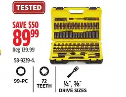 Canadian Tire Black Chrome Socket Sets offer