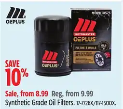 Canadian Tire MotoMaster Synthetic Grade Oil Filters offer