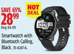 Canadian Tire Smartwatch with Bluetooth Calling, Black offer