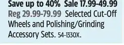 Canadian Tire Mastercraft Selected Cut-Off Wheels and Polishing/Grinding Accessory Sets offer