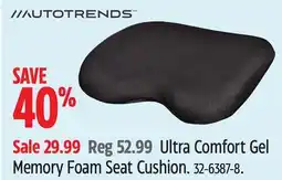 Canadian Tire AutoTrends Ultra Comfort Gel Memory Foam Seat Cushion offer