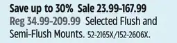 Canadian Tire CANVAS Selected Flush and Semi-Flush Mounts offer