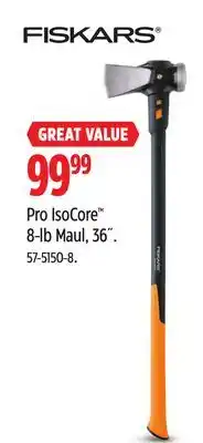 Canadian Tire Fiskars Pro IsoCore 8-lb Maul offer