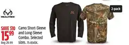 Canadian Tire Realtree Camo Short-Sleeve and Long-Sleeve Combo offer