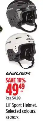 Canadian Tire Bauer Lil' Sport Helmet offer