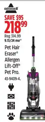 Canadian Tire Bissell Pet Hair Eraser Allergen Lift-Off Pet Pro offer