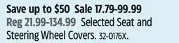 Canadian Tire AutoTrends Selected Seat and Steering Wheel Covers offer
