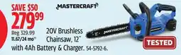 Canadian Tire 20 Brushless Chainsaw offer