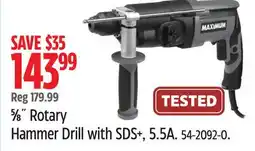 Canadian Tire MAXIMUM 5⁄8˝ Rotary Hammer Drill with SDS+, 5.5A offer