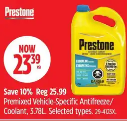Canadian Tire Prestone Premixed Vehicle-Specific Antifreeze/ Coolant, 3.78L offer