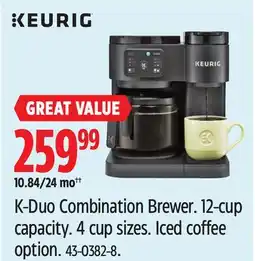 Canadian Tire Keurig K-Duo Combination Brewer offer