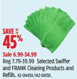 Canadian Tire Selected Swiffer and FRANK Cleaning Products and Refills offer