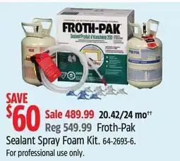 Canadian Tire Froth-Pak Sealant Spray Foam Kit offer