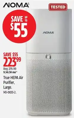 Canadian Tire NOMA True HEPA Air Purifier, Large offer