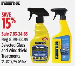 Canadian Tire Rain-X Selected Glass and Windshield Treatments offer