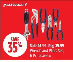 Canadian Tire Mastercraft Wrench and Pliers Set, 6-Pc offer