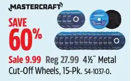 Canadian Tire Mastercraft 41⁄2˝ Metal Cut-Off Wheels, 15-Pk offer