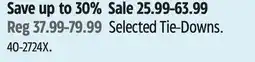 Canadian Tire MotoMaster Selected Tie-Downs offer