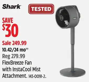 Canadian Tire FlexBreeze Fan with InstaCool Mist Attachment offer