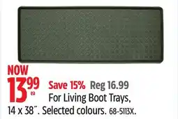 Canadian Tire For Living Boot Trays, 14 x 38˝ offer