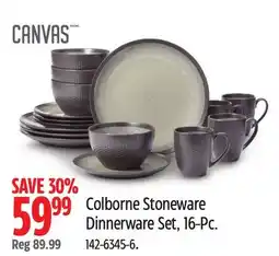 Canadian Tire CANVAS Colborne Stoneware Dinnerware Set, 16-Pc offer