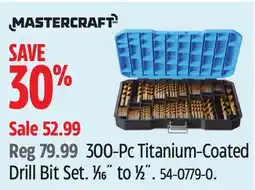 Canadian Tire Mastercraft 300-Pc Titanium-Coated Drill Bit Set offer