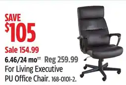 Canadian Tire For Living Executive PU Office Chair offer
