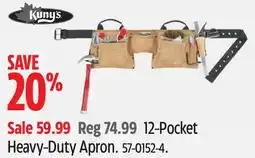 Canadian Tire Kuny's 12-Pocket Heavy-Duty Apron offer