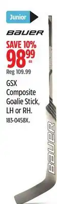 Canadian Tire BAUER GSX Composite Goalie Stick, LH or RH offer
