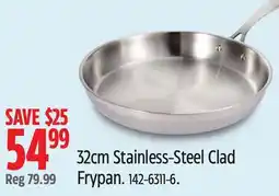Canadian Tire Vida by PADERNO 32cm Stainless-Steel Clad Frypan offer