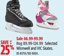 Canadian Tire Selected Winnwell and VIC Skates offer