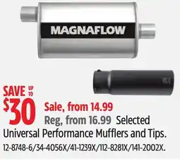 Canadian Tire Magnaflow Selected Universal Performance Mufflers and Tips offer