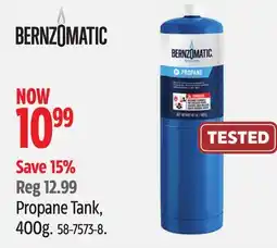 Canadian Tire BernzOmatic Propane Tank, 400g offer