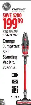Canadian Tire Hoover Emerge Jumpstart Self-Standing Vac Kit offer