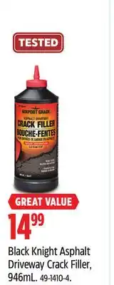 Canadian Tire Black Knight Asphalt Driveway Crack Filler offer