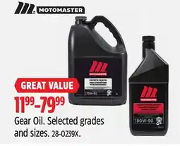 Canadian Tire Motomaster Gear Oil offer