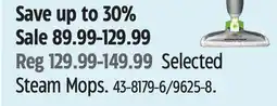 Canadian Tire BISSELL Selected Steam Mops offer