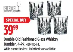 Canadian Tire Riedel Double Old Fashioned Glass Whiskey Tumbler offer