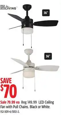 Canadian Tire For Living ED Ceiling Fan with Pull Chains offer