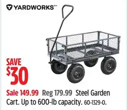 Canadian Tire Yardworks Steel Garden Cart offer
