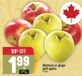 Marché Adonis McIntosh or ginger gold apples offer