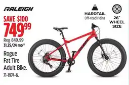 Canadian Tire Rogue Fat Tire Adult Bike offer