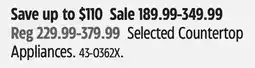 Canadian Tire Kitchen Aid Selected Countertop Appliances offer