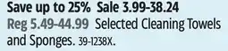 Canadian Tire Simoniz Selected Cleaning Towels and Sponges offer