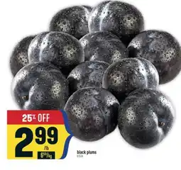 Marché Adonis Black plums offer