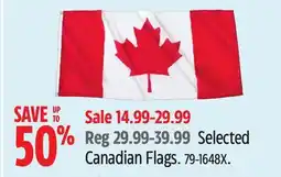 Canadian Tire Selected Canadian Flags offer